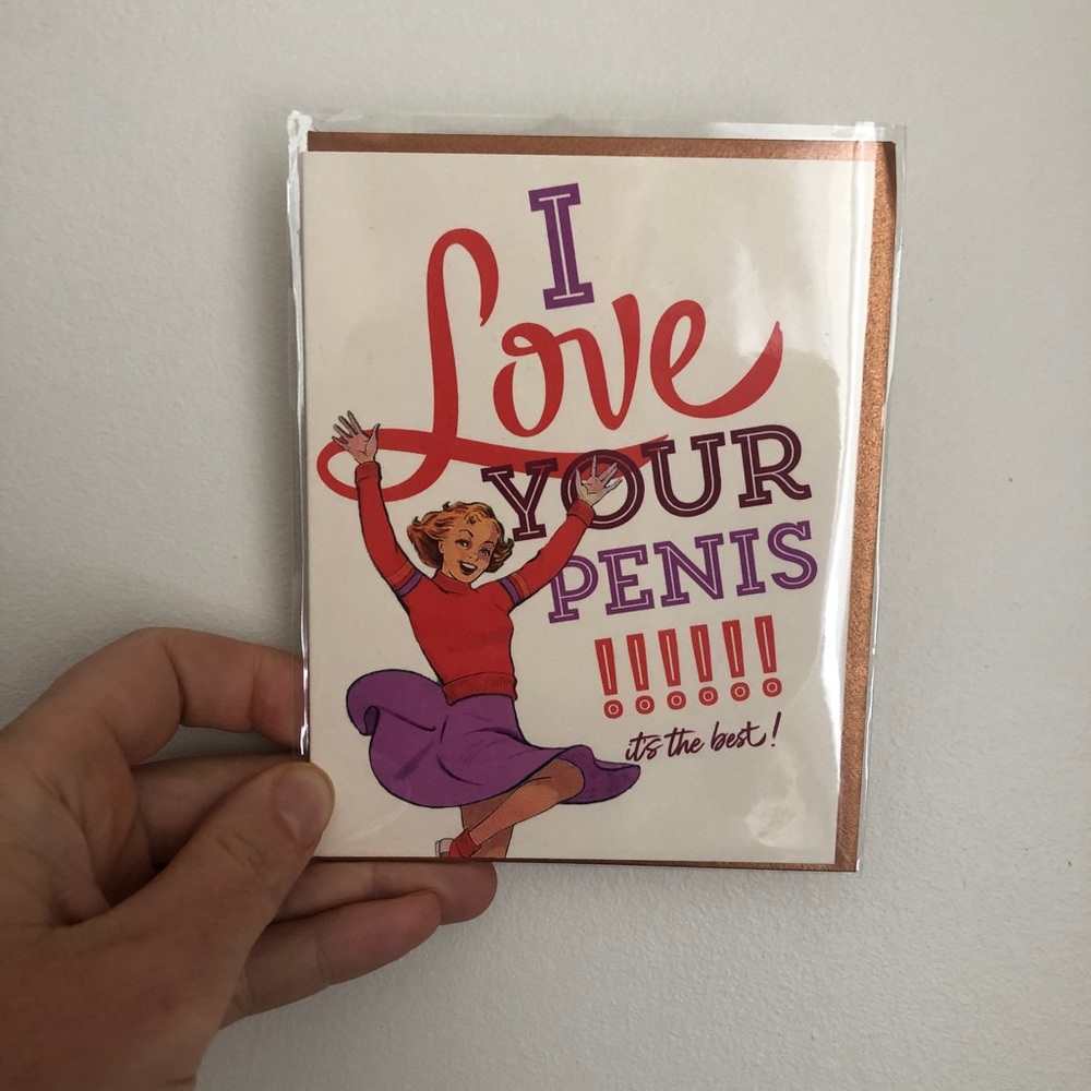 “I Love your penis” Greeting Cards